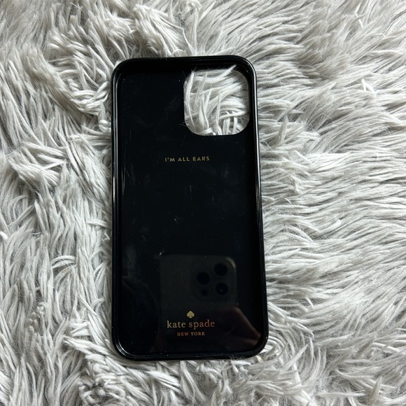 Kate spade black and white polka dot iphone 12 pro max case with ring stand. - Picture 4 of 8